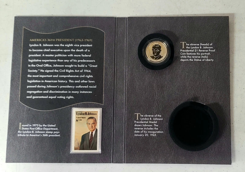 2015 LBJ Coin and Chronicles Set (Missing Presidential Medal), OGP & COA!!-3