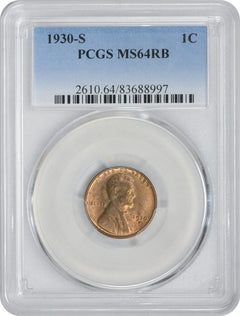 1930-S Lincoln Cent MS64RB PCGS-1