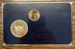 President Proof Set Abraham Lincoln $1 Coin +24k Gold Plated Medal American Mint-4