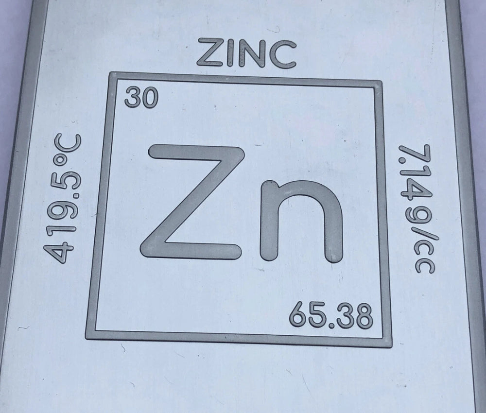 1 (One) Pound .999 Zinc Bullion Bar By Unique Metals-4