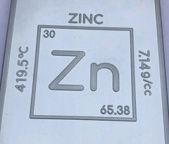 1 (One) Pound .999 Zinc Bullion Bar By Unique Metals-4