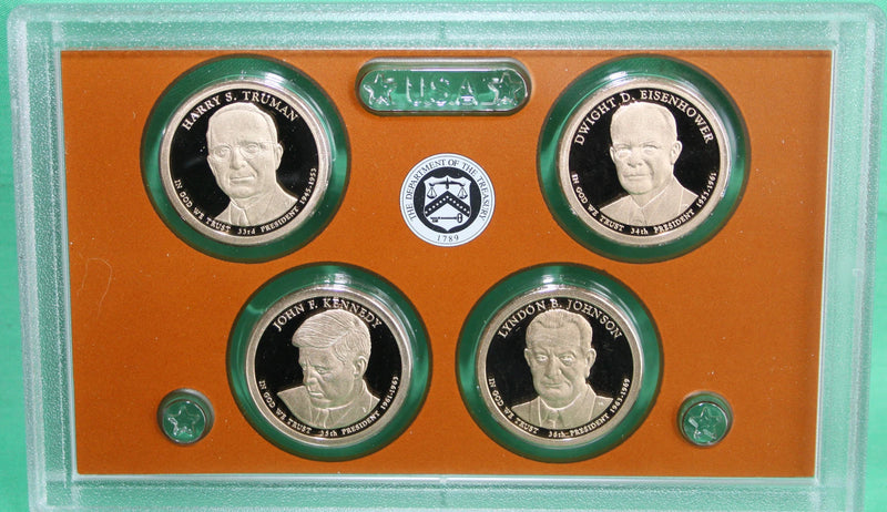 2015 PROOF Presidential $1 Coin Set 4 Golden Dollars COIN ONLY No Box-2