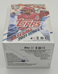 Factory Sealed 7 Pack Blaster Box 2021 Topps Series 1 Baseball Cards with Patch-5