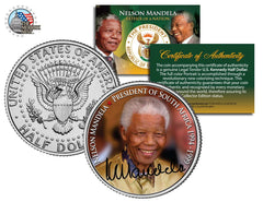 NELSON MANDELA *President of South Africa* JFK Kennedy Half Dollar US Coin-1