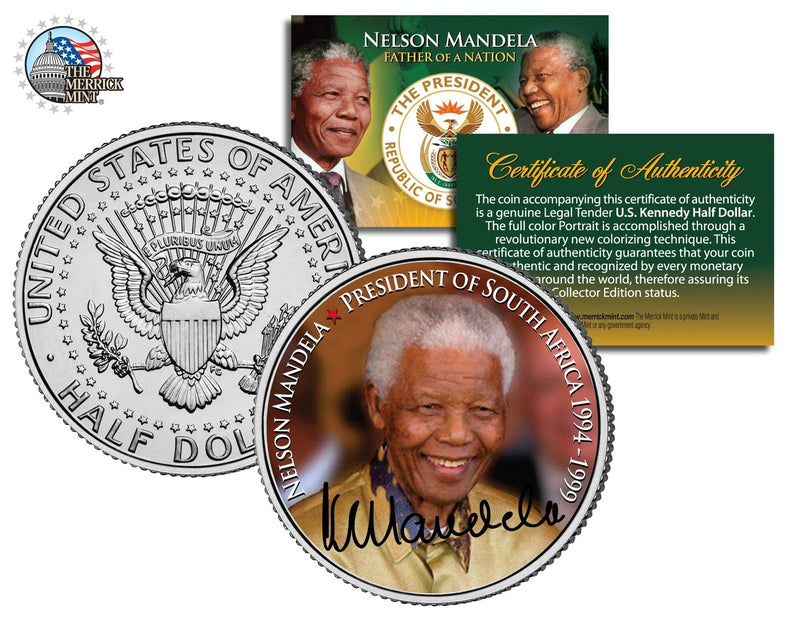 NELSON MANDELA *President of South Africa* JFK Kennedy Half Dollar US Coin-1