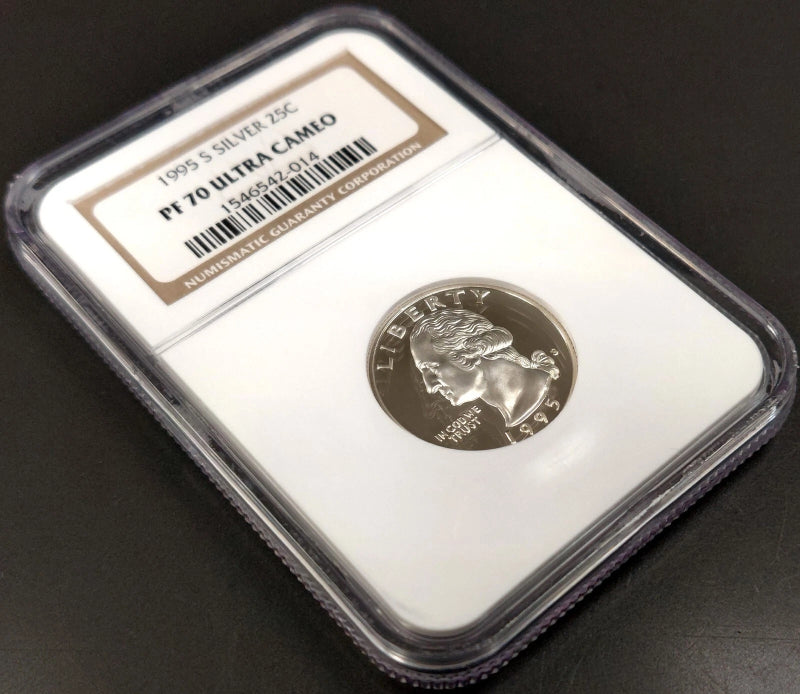 1995 S Silver Proof Washington Quarter certified PF 70 Ultra Cameo by NGC!-4