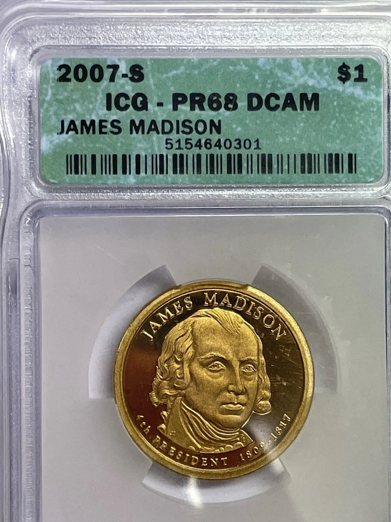 2007-S James Madison One Dollar IC G PR-68 DCAM-2