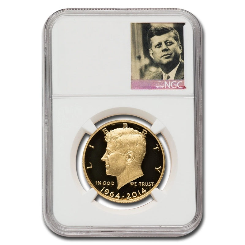 2014-W 3/4 oz Gold Kennedy Half Dollar PF-70 NGC (ER, JFK Label)