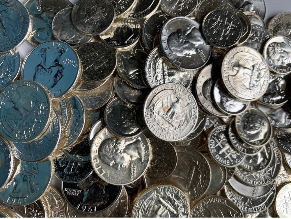 ✯ UNCIRCULATED 90% SILVER Old U.S. Estate Coin Lot - Rare Silver Pre-1965 BONUS!