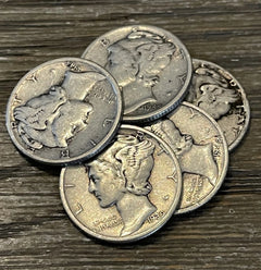 [Lot of 5] Mercury Dimes 1916-1945 90% Silver CHOOSE HOW MANY LOTS OF 5 COINS!-3