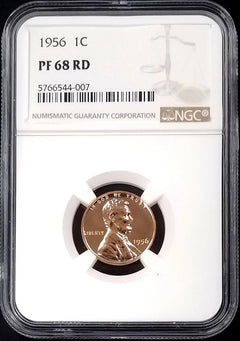 1956 Proof Lincoln Cent certified PF 68 RD by NGC!-2