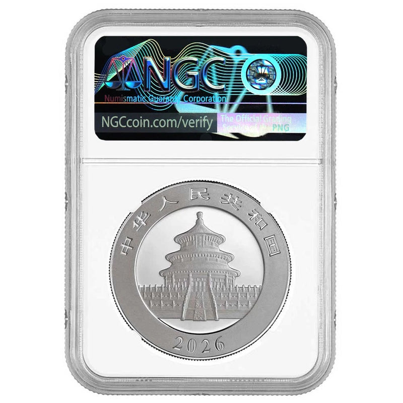 China 2026 ¥10 Silver Panda NGC MS70 ER Panda Label-2