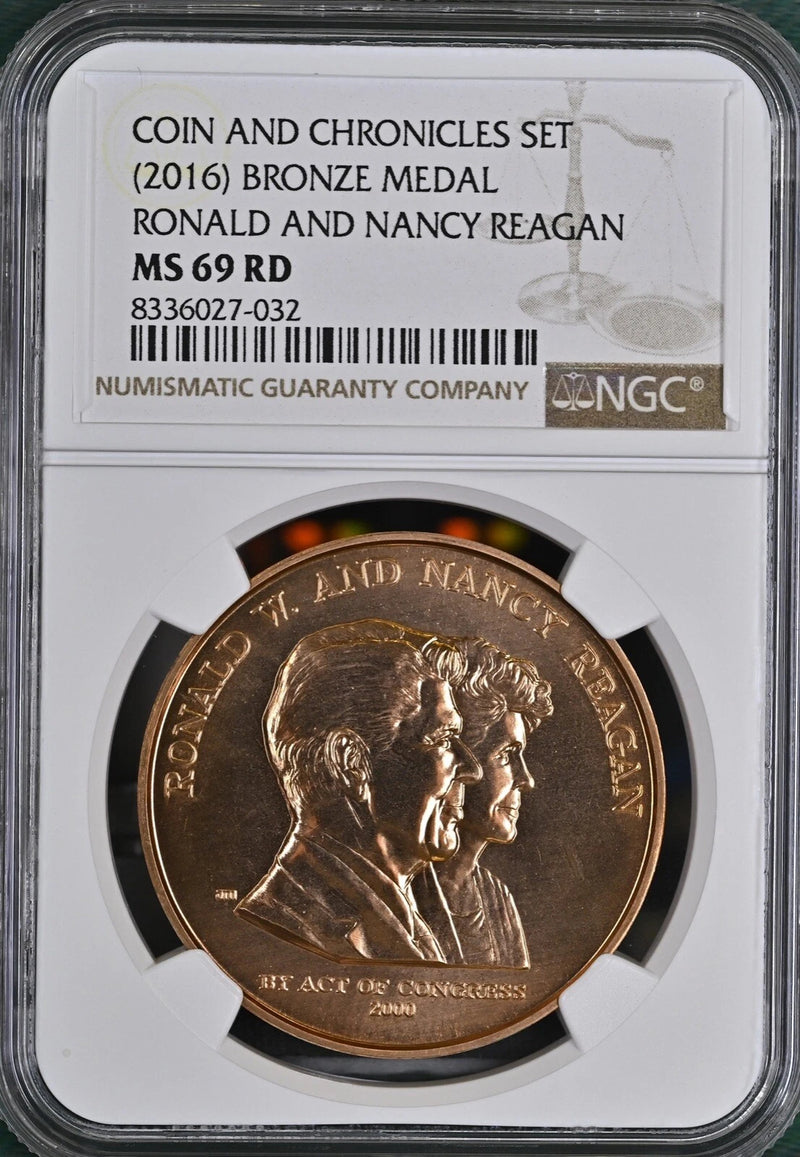 2016 C&C Ronald Reagan NGC Reverse PF 69 & Bronze Medal MS 69 RD-2