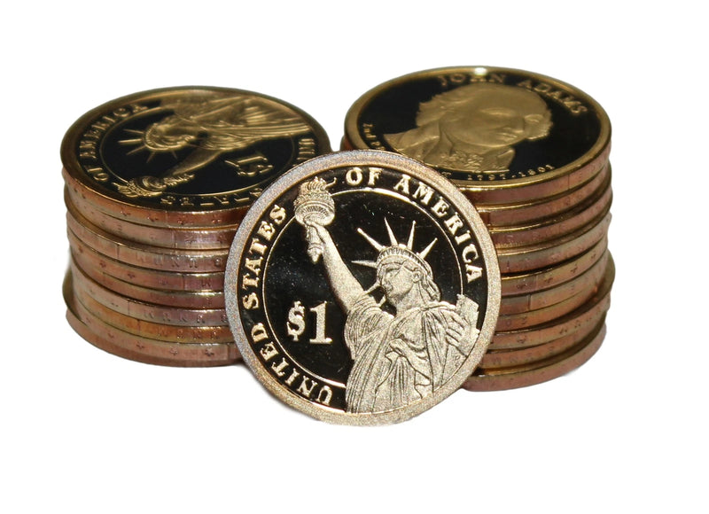 Choice Proof Presidential Dollar Roll, 20 Coins - Mixed Dates-2