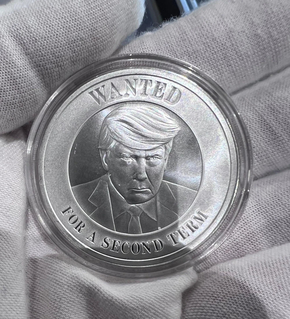 New Lot Of 2 X 1 Oz Silver Round Trump Mugshot & 1oz Wanted For A Second Term-3