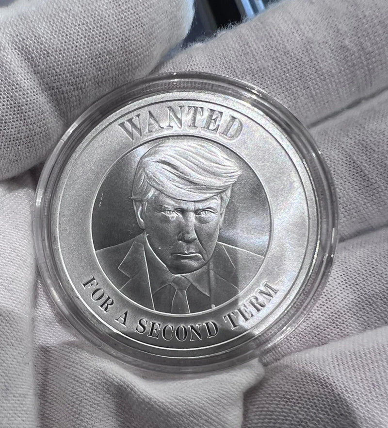 New Lot Of 2 X 1 Oz Silver Round Trump Mugshot & 1oz Wanted For A Second Term-3