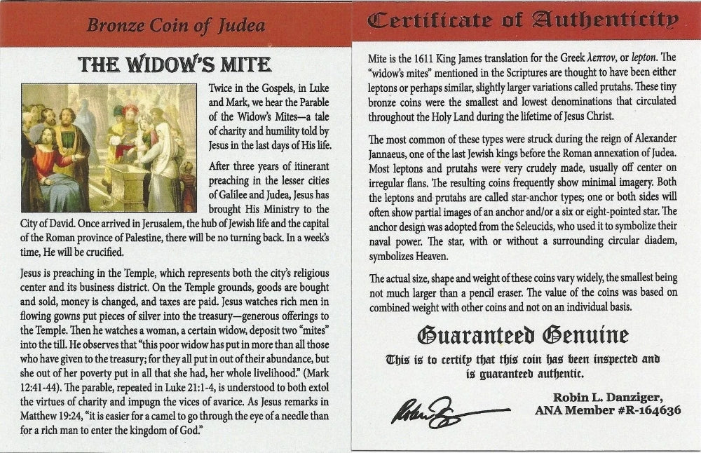 Widow's Mite Ancient Coin NGC Certified Authentic Average Quality-2
