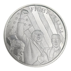1 Oz .999 Fine Silver TRUMP " Trump fight, fight" Coin Limited Edition-2