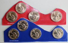 2012 P and D Presidential $1 Coin Uncirculated Set 8 Golden BU Dollars US Mint-2