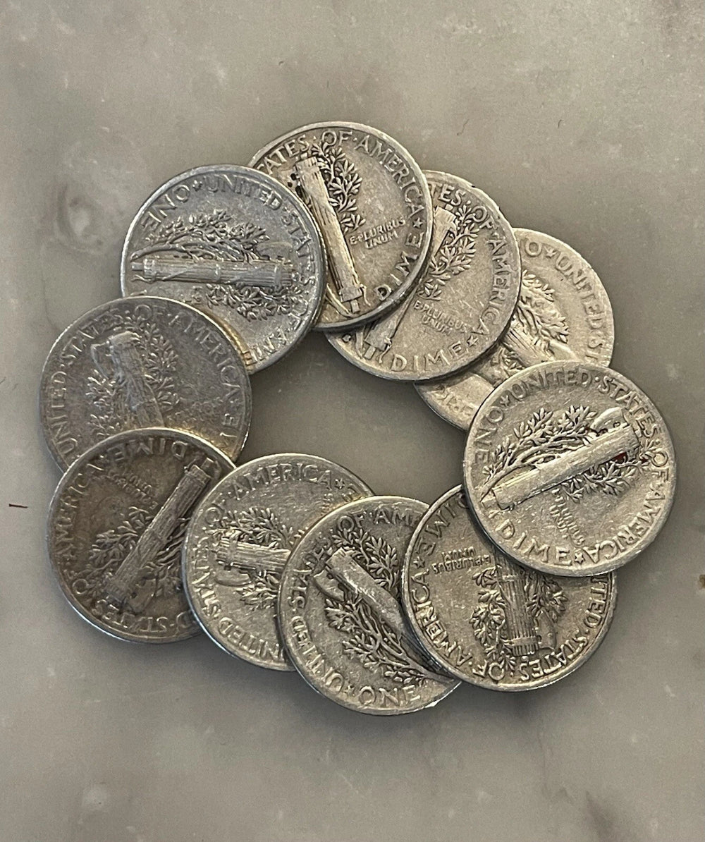 [Lot of 10] Mercury Dimes 1916-1945 90% Silver CHOOSE HOW MANY LOTS OF 10 COINS!-2