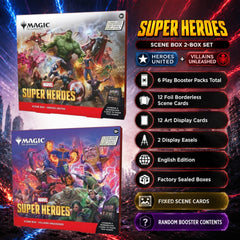 Magic: The Gathering Marvel Super Heroes MSH Heroes United & Villains Unleashed Scene Box 2-Box Set English Factory Sealed Collector Gift-3