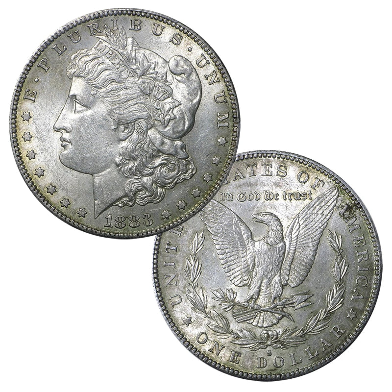 Dólar Morgan de plata al 90 % anterior a 1921 (1878-1904) Casi sin circular-2
