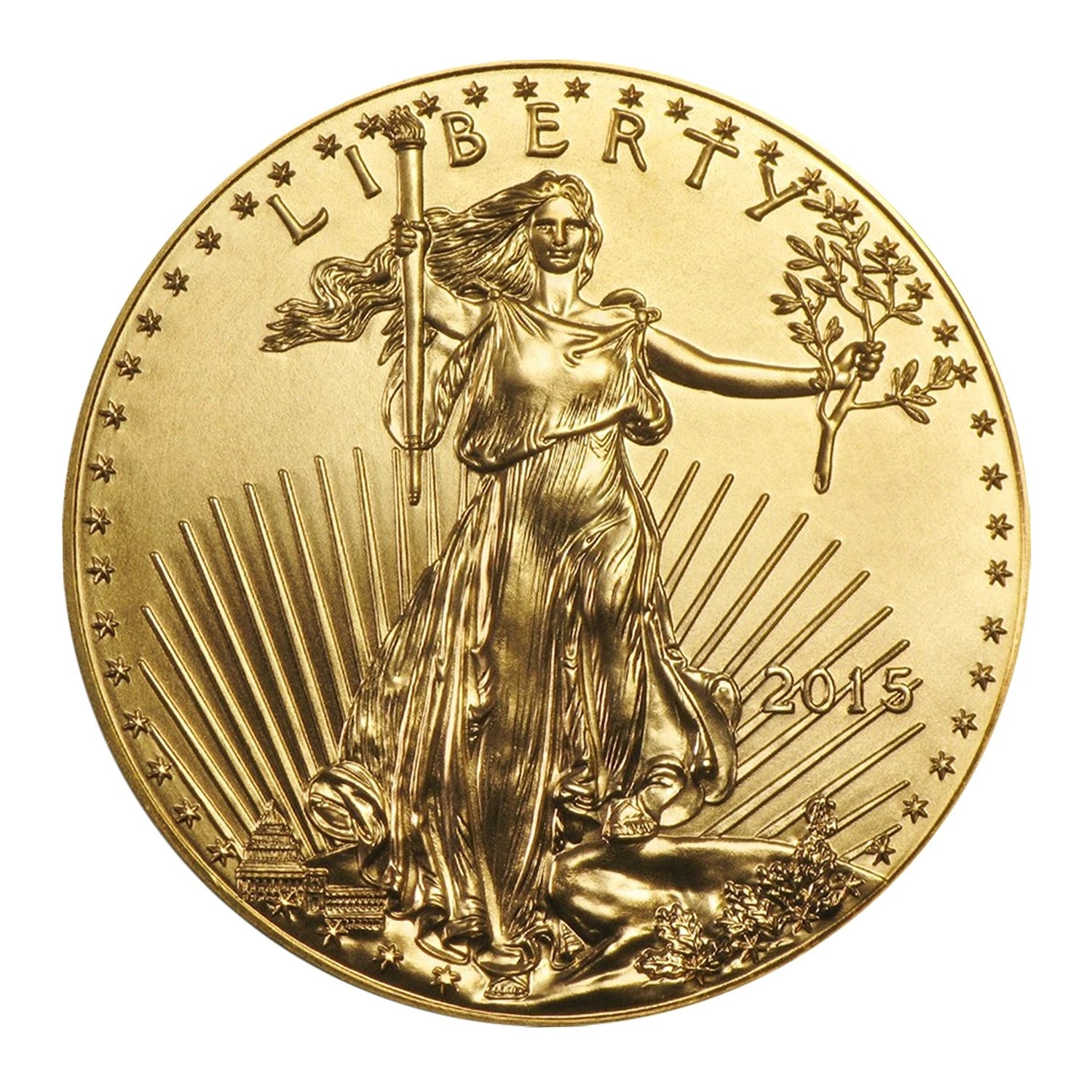 Moneda American Eagle de oro de 1/10 onza, $5 BU - Fecha aleatoria-2
