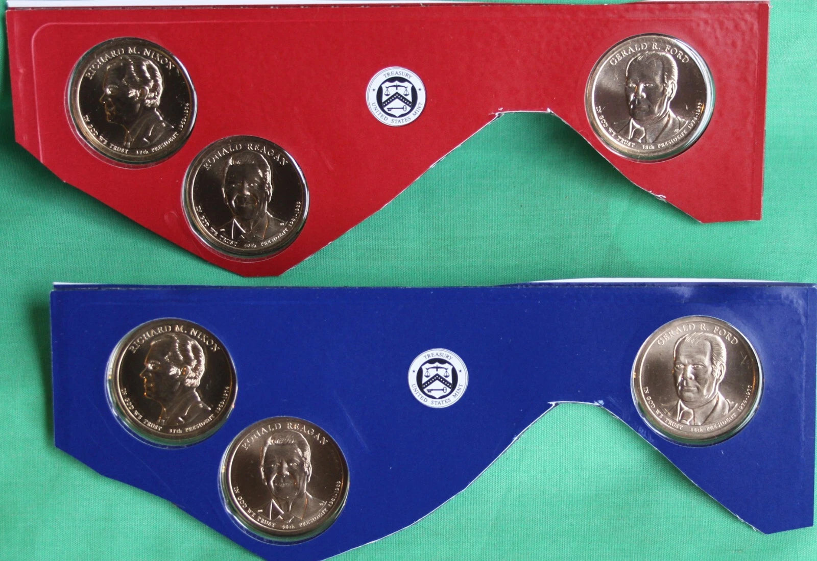 2016 P D Presidential $1 Coin Uncirculated Set 6 Golden BU Dollars US Mint Coins-2