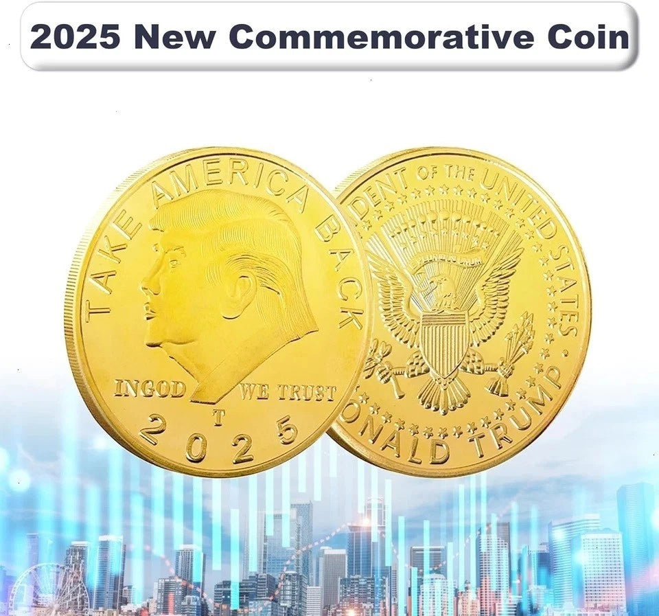 2025 US Donald Trump President Gold Eagle TAKE AMERICA BACK Collection Coin-2