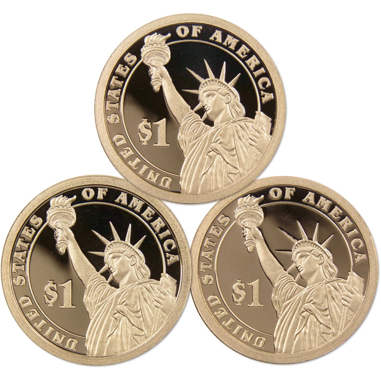 2016 S Presidential Dollar 3 Coin Set Choice Proof $1 US Collectible-2