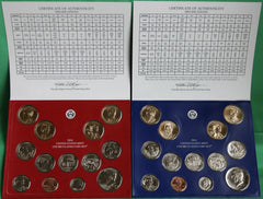 2016 ANNUAL US Mint Uncirculated Coin Set P and D Minted 26 Coins with COA-2