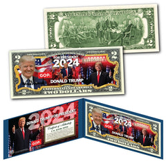 DONALD TRUMP for PRESIDENT 2024 - Official Genuine Legal Tender U.S. $2 Bill-2