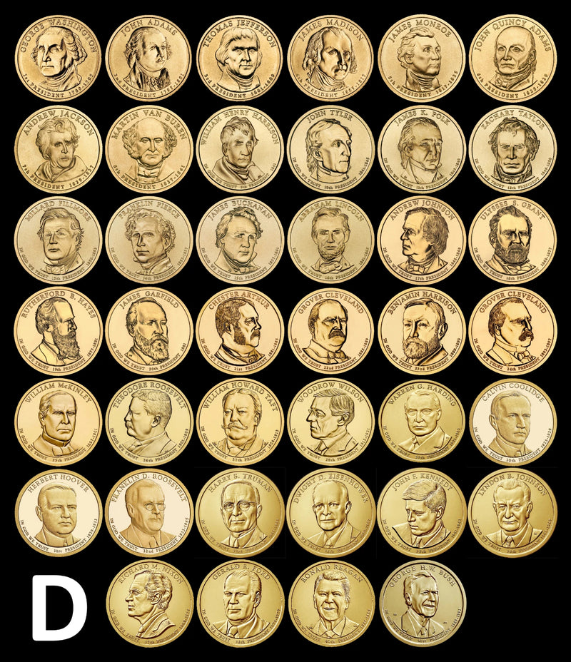 COMPLETE P&D Presidential Dollar Full Set BRILLIANT UNCIRCULATED 80 Coins MINT!-2