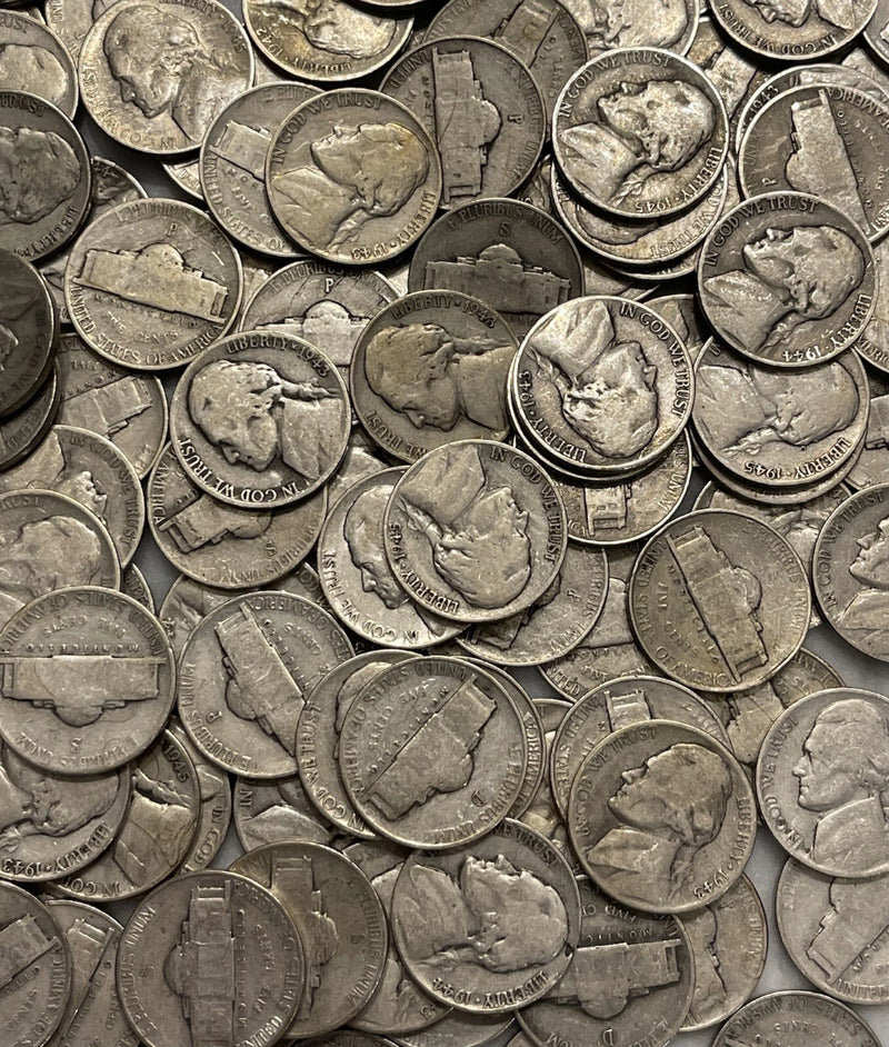 [Lot of 4 Coins] Silver War Nickels WWII 35% Silver - Choose # of Lots of 4!-2