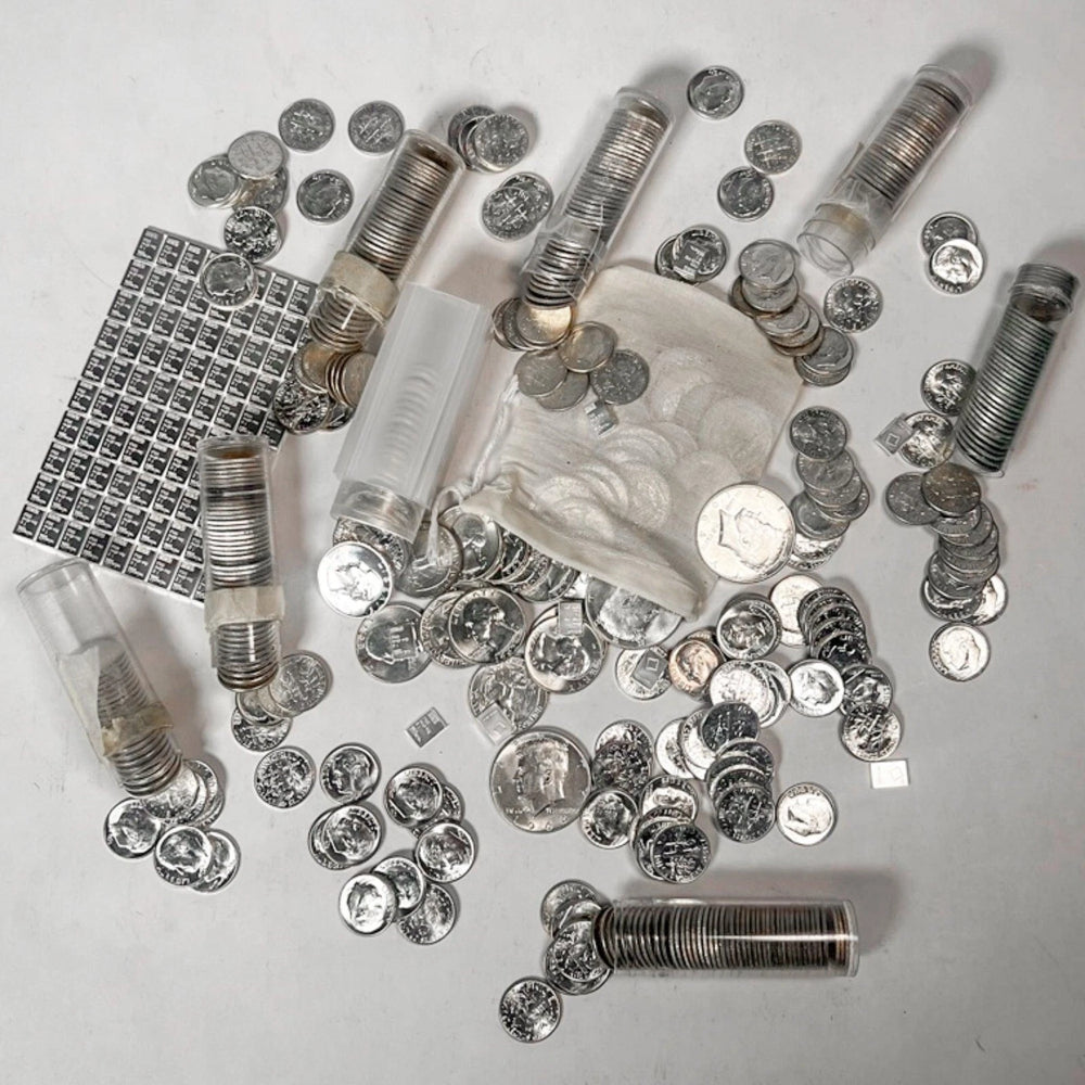Lote mixto de medio dólar de plata sin circular | Monedas antiguas estadounidenses. Liquidación.-9