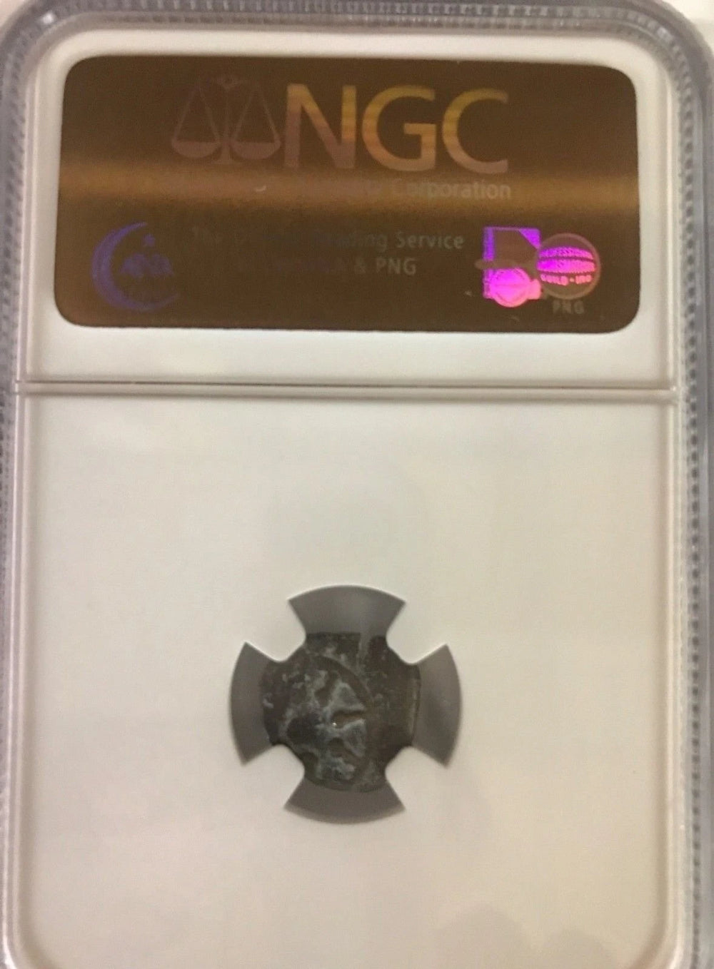 Widow's Mite Ancient Coin NGC Certified Excellent Grade Judean Prutah 103-76 BC