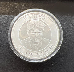 New 1oz .999 Fine Silver Round Trump Mugshot Wanted For A Second Term Capsule-2