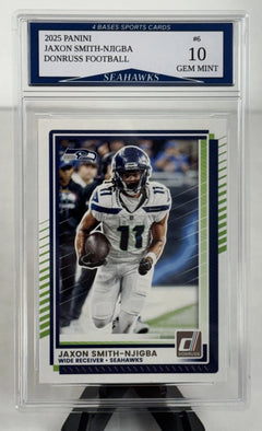 Juego de 2 tarjetas Panini Donruss Sam Darnold y Jaxon Smith Njigba Seattle Seahawks 2025-2