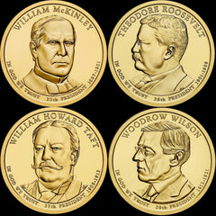 2013 PRESIDENTIAL DOLLAR COMPLETE FULL 4 COIN SET BRILLIANT UNCIRCULATED Mint-2
