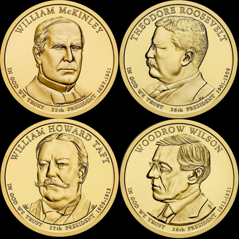 2013 PRESIDENTIAL DOLLAR COMPLETE FULL 4 COIN SET BRILLIANT UNCIRCULATED Mint-2