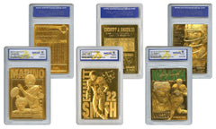 Juego de 3 tarjetas NFL Gold 23K - DAN MARINO / EMMITT SMITH / JOE NAMATH Gem-Mint 10-2