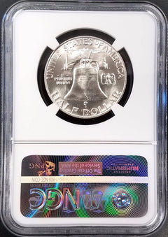 1959 D Franklin Silver Half Dollar certified MS 65 FBL by NGC!-2