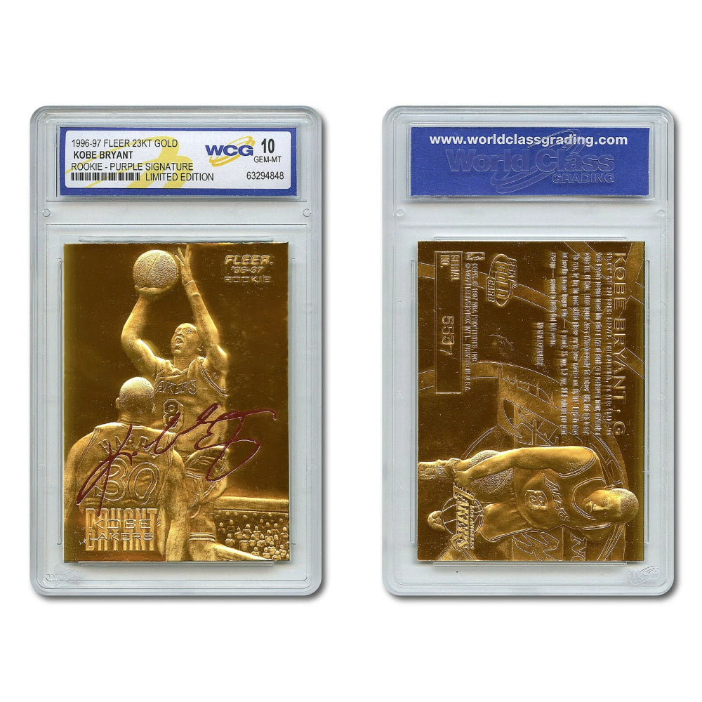 1996-1997 KOBE BRYANT Fleer 23K Gold ROOKIE Card Signature Series - GEM MINT 10