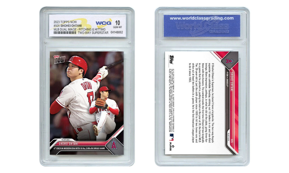 2023 MLB Topps Now SHOHEI OHTANI Two-Way Superstar Card #505- Graded GEM MINT 10