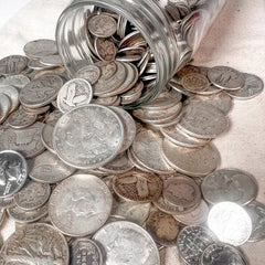 Mason Jar Silver Coin Mixed Lot | ESTATE SALE LIQUIDATION | US Silver Coins-2