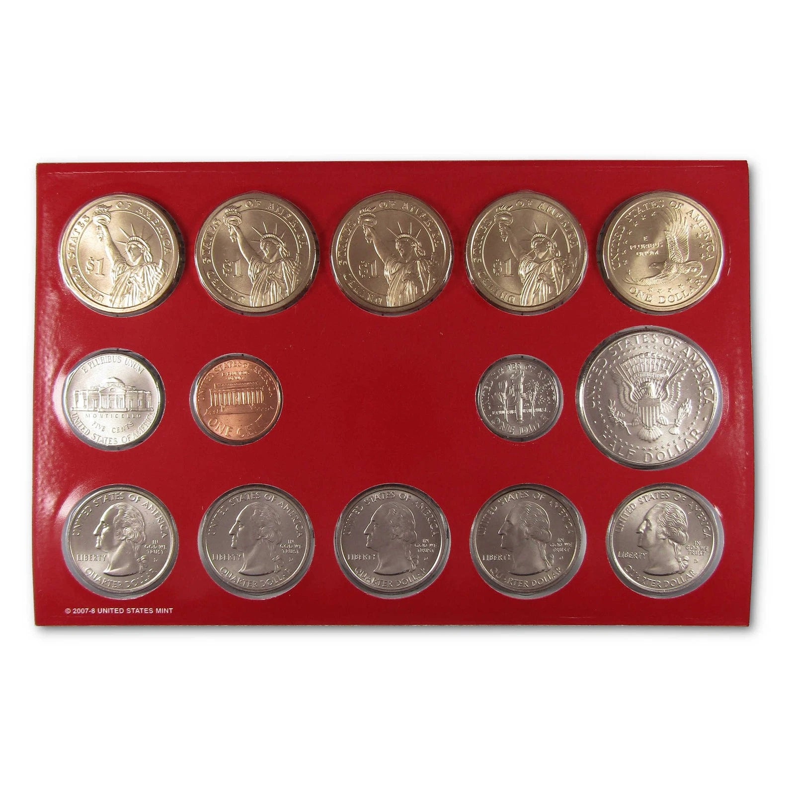 2008 Uncirculated Coin Set U.S Mint Government Packaging OGP COA-2