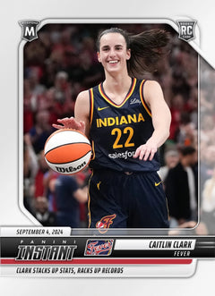 Tarjeta RC CAITLIN CLARK #198 NOVATO, grado 10, 2024 Panini Instant Indiana Fever-2