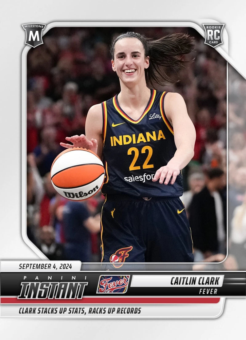 Tarjeta RC CAITLIN CLARK #198 NOVATO, grado 10, 2024 Panini Instant Indiana Fever-2