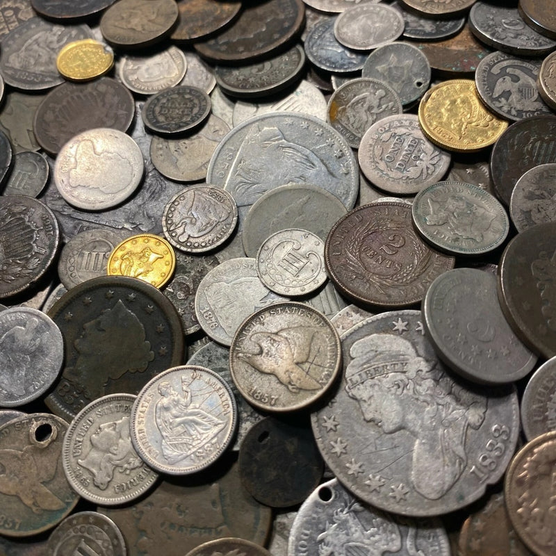 Estate Lot Old US Type Coin ✯ Cull Flying Shield Silver Seated P S O ✯-2