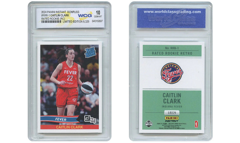 2024 Panini Donruss CAITLIN CLARK Rated ROOKIE CARD #RRR1 - Graded GEM-MINT 10-2
